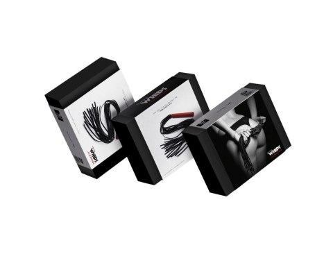 Duży pejcz skórzany Whips Collection czerwony 80 cm Whips Collection