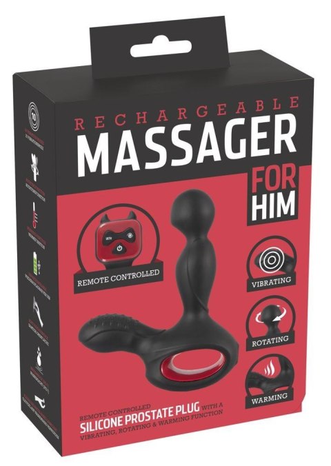 Masażer prostaty silikonowy You2Toys USB z pilotem You2Toys