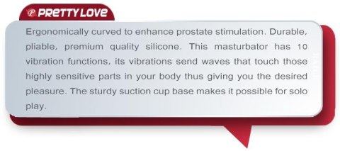 Masażer prostaty wibrujący Pretty Love silikonowy 12 cm 10 funkcji Pretty Love