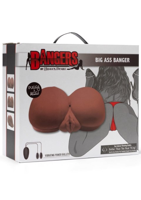 Masturbator Big Ass Banger wibrujący brązowy Hidden Desire Hidden Desire