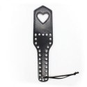 Packa skórzana Heart Paddle Toyz4lovers czarna Toyz4lovers