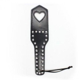 Packa skórzana Heart Paddle Toyz4lovers czarna Toyz4lovers