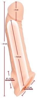 Przedłużka na penisa Nature Skin TPE 21 cm Nature Skin