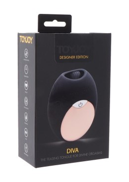Stymulator łechtaczki Diva Mini Tongue ToyJoy czarny USB 7 cm TOYJOY