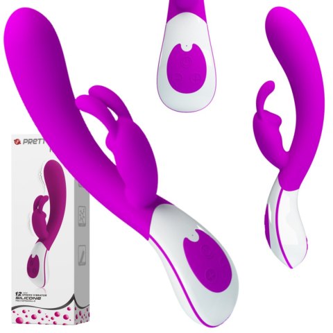 Wibrator króliczek silikonowy Pretty Love Harlan fioletowy USB 12 cm Pretty Love