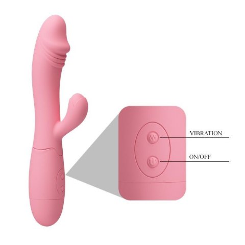 Wibrator punktu G ze stymulatorem Pretty Love Snappy różowy USB 30 trybów Pretty Love