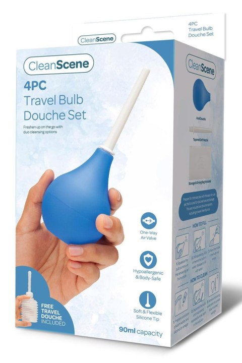 CLEANSCENE 90ML 4 PCS TRAVEL BULB DOUCHE SET CleanScene