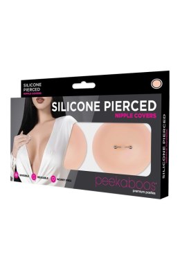 PEEKABOOS SILICONE PIERCED NIPPLE COVERS, FLESH Peekaboo