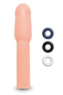 SIZE UP 4 INCH EXTRA REALISTIC PENIS EXTENDER -FLESH SIZE UP