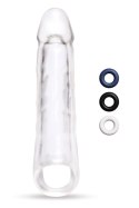 SIZE UP CLEAR VIEW PENIS EXTENDER WITH BALL LOOP EXTRA GIRTHY SIZE UP