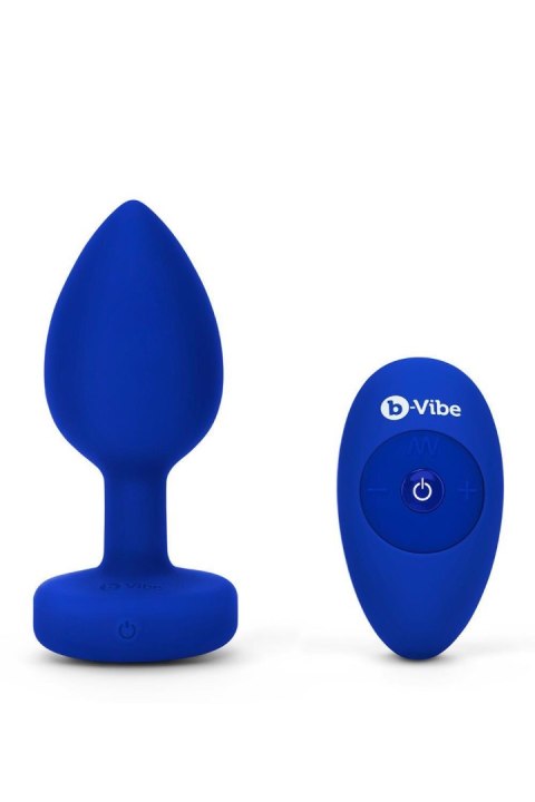 B-VIBE VIBRATING JEWEL PLUG L/XL NAVY B-Vibe