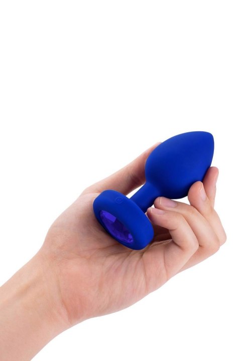 B-VIBE VIBRATING JEWEL PLUG L/XL NAVY B-Vibe
