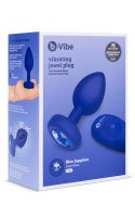 B-VIBE VIBRATING JEWEL PLUG L/XL NAVY B-Vibe