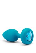 B-VIBE VIBRATING JEWEL PLUG S/M TEAL B-Vibe