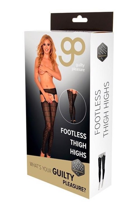 GP PRINTED DATEX FOOTLESS THIGH HIGHS, S Guilty Pleasure Fetish Wear