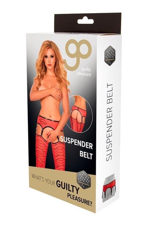 GP PRINTED SUSPENDER BELT, S Guilty Pleasure Fetish Wear