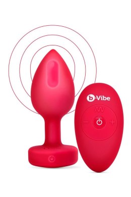 VIBRATING HEART SHAPE JEWEL PLUG ML RED B-Vibe