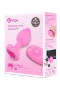 VIBRATING HEART SHAPE JEWEL PLUG SM PINK B-Vibe